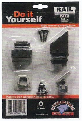 Stair Parts, Accessories, Zip Clip, Base and Pitch Shoe 1/2" Opening