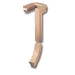 Stair Parts - Fittings For #6210 Traditional - #7290 Left Hand Gooseneck "Well Hole", No Cap, 5-1/2" center to center