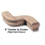 Stair Parts - Fittings For #6300 Carolina - #7304 Left Hand "S" Fitting, 5" center to center