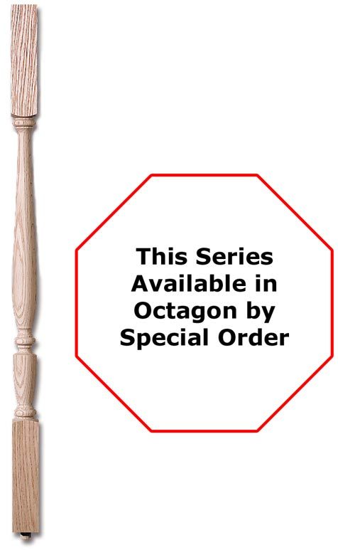 Stair Parts, Balusters, 4405-O Carolina Square Top Octagon Baluster