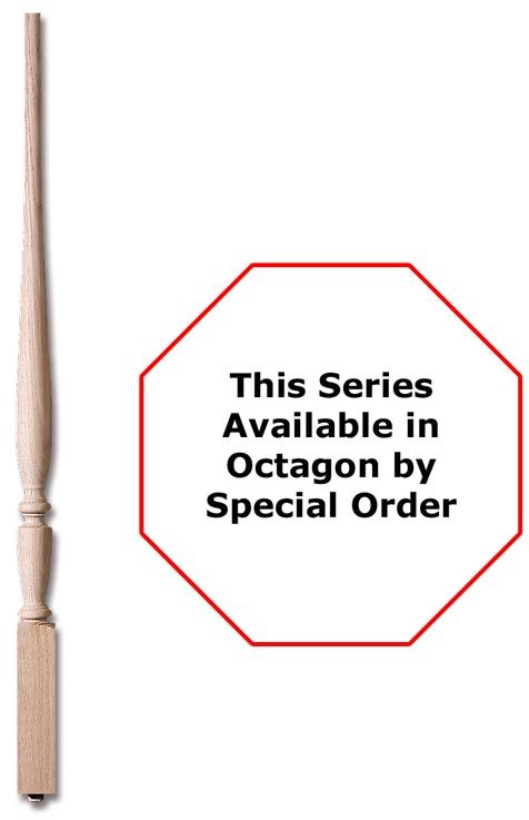 Stair Parts, Balusters, 4415-O Carolina Pin Top Octagon Baluster