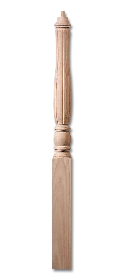 Stair Parts, Savannah Newels, 4810-F Savannah Pin Top Fluted Newel