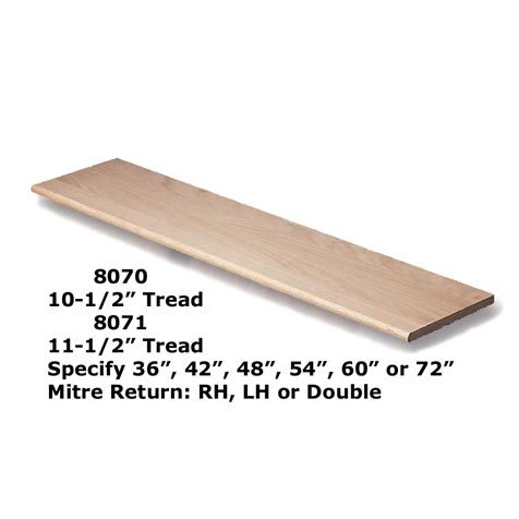 Stair Parts, Treads & Risers, #8070 Plain Tread