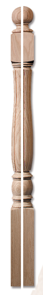 Stair Parts, Savannah Newels, Newel Splitting