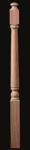 Stair Parts - Traditional Newels - 1640MT Traditional Mushroom Top Newel, 5" Top Block