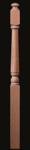 Stair Parts - Traditional Newels - 1642MT Traditional Mushroom Top Newel, 5" Top Block, 20-7/8" Bottom Block