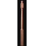 Stair Parts - Plain Newels - 4040BT Plain Style Ball Top Newel, 5" Top Block