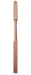 Stair Parts - Plain Newels - 4046MT Plain Style Mushroom Top Newel, 13" Top Block