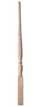 Stair Parts - Balusters - F4415LB Carolina Long Bottom Block Fluted Baluster