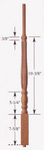 Stair Parts - Balusters - 4011-F Savannah Pin Top Fluted Baluster