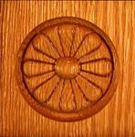 Stair Parts - Daisy Embossed - 27/32" x 3-1/2" x 3-1/2" Daisy Embossed Square Edge Rosette