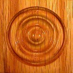 Stair Parts - Bullseye - 27/32" x 2-1/2" x 2-1/2" Bullseye Square Edge Rosette