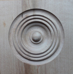 Stair Parts - Bullseye - 1-1/16" x 5-1/8" x 5-1/8" Pullman Bullseye Rosette