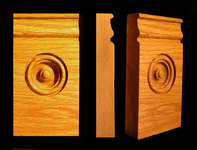 Stair Parts - Bullseye - 1-1/16" x 3-1/2" x 6-1/2" Bullseye Plinth Block